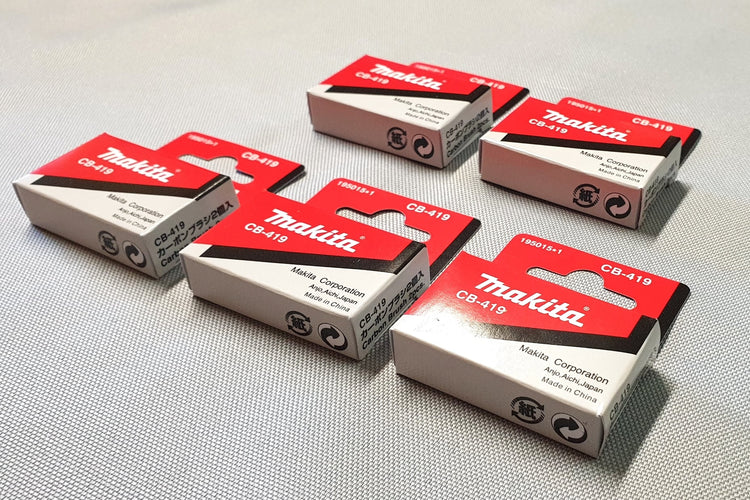 New Genuine Makita 195015-1 5 pairs Carbon Brushes CB-419 HR2440 HR2450 HR2450T