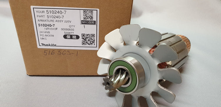 New Genuine Makita 510240-7 Armature Ass'y for 2414NB