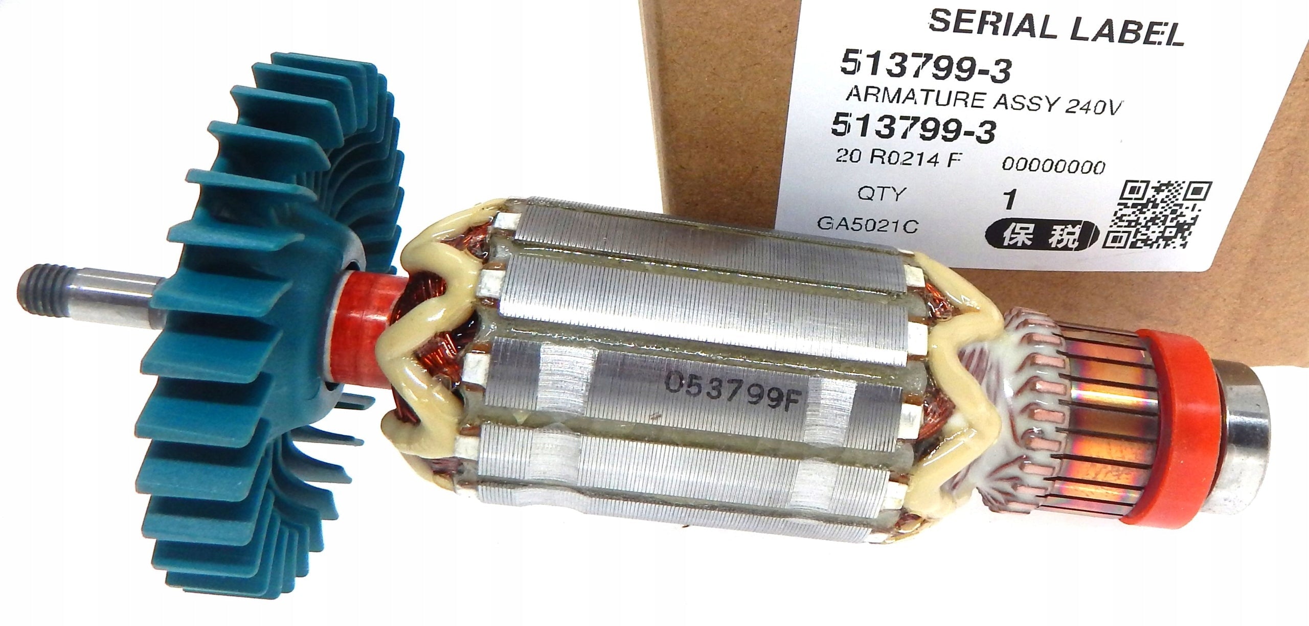 New Genuine Makita 513799-3 Armature 240V for GA5021C GA6021C PC5001C