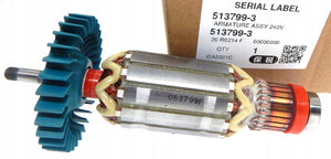 New Genuine Makita 513799-3 Armature 240V for GA5021C GA6021C PC5001C