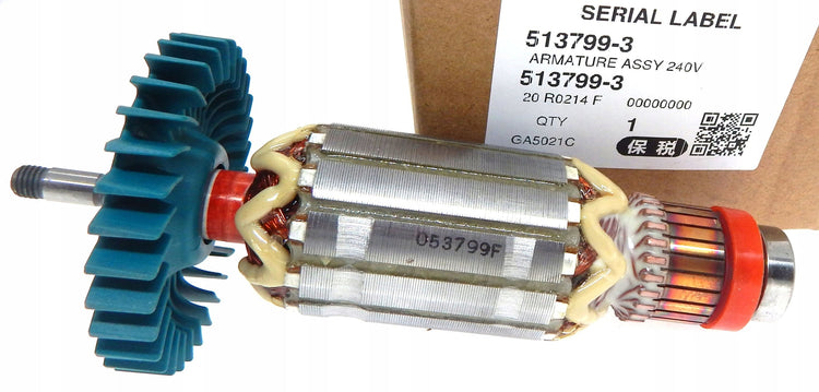 New Genuine Makita 513799-3 Armature 240V for GA5021C GA6021C PC5001C