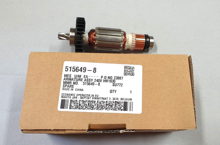 New Genuine Makita 515649-8 Armature Ass'y 240V for HR1830