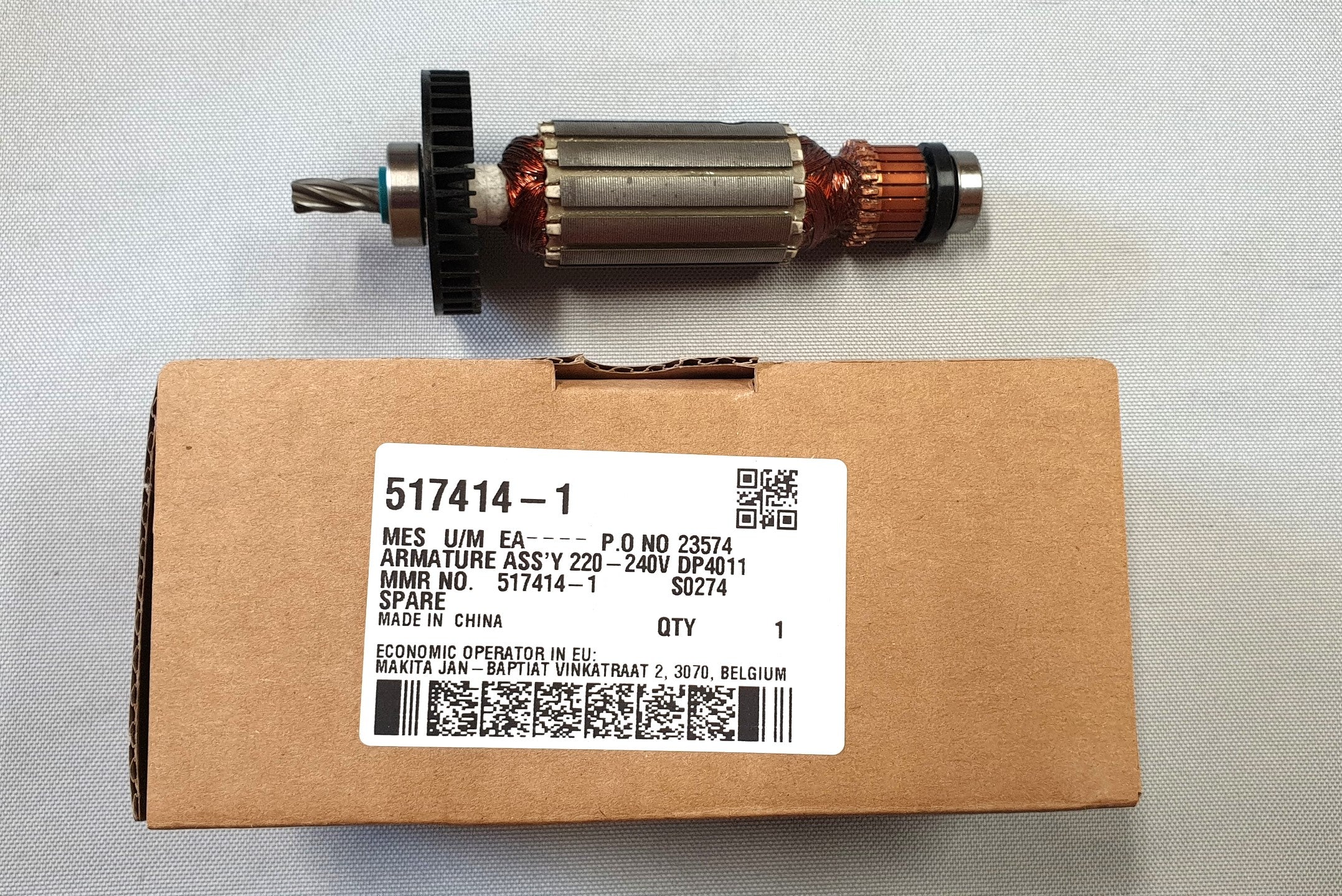 New Genuine Makita 517414-1 Armature HP2050 HP2051 DP4011 DP4010