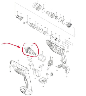 New Genuine Makita 619275-6 Armature 14,4 V for BFS441