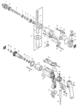 New Genuine Makita 650212-1 Switch TG813TB-4 HP2070 HP2070F HP2071F