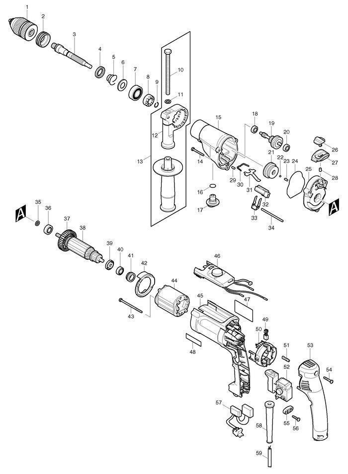 New Genuine Makita 650212-1 Switch TG813TB-4 HP2070 HP2070F HP2071F