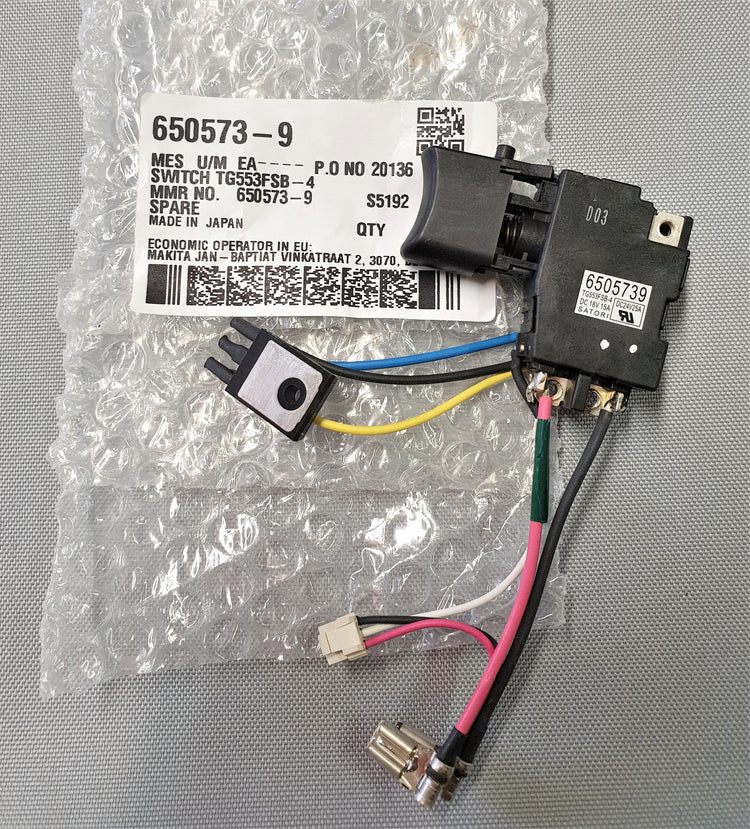 New Genuine Makita 650573-9 Switch TG553FSB-4 for HP451D