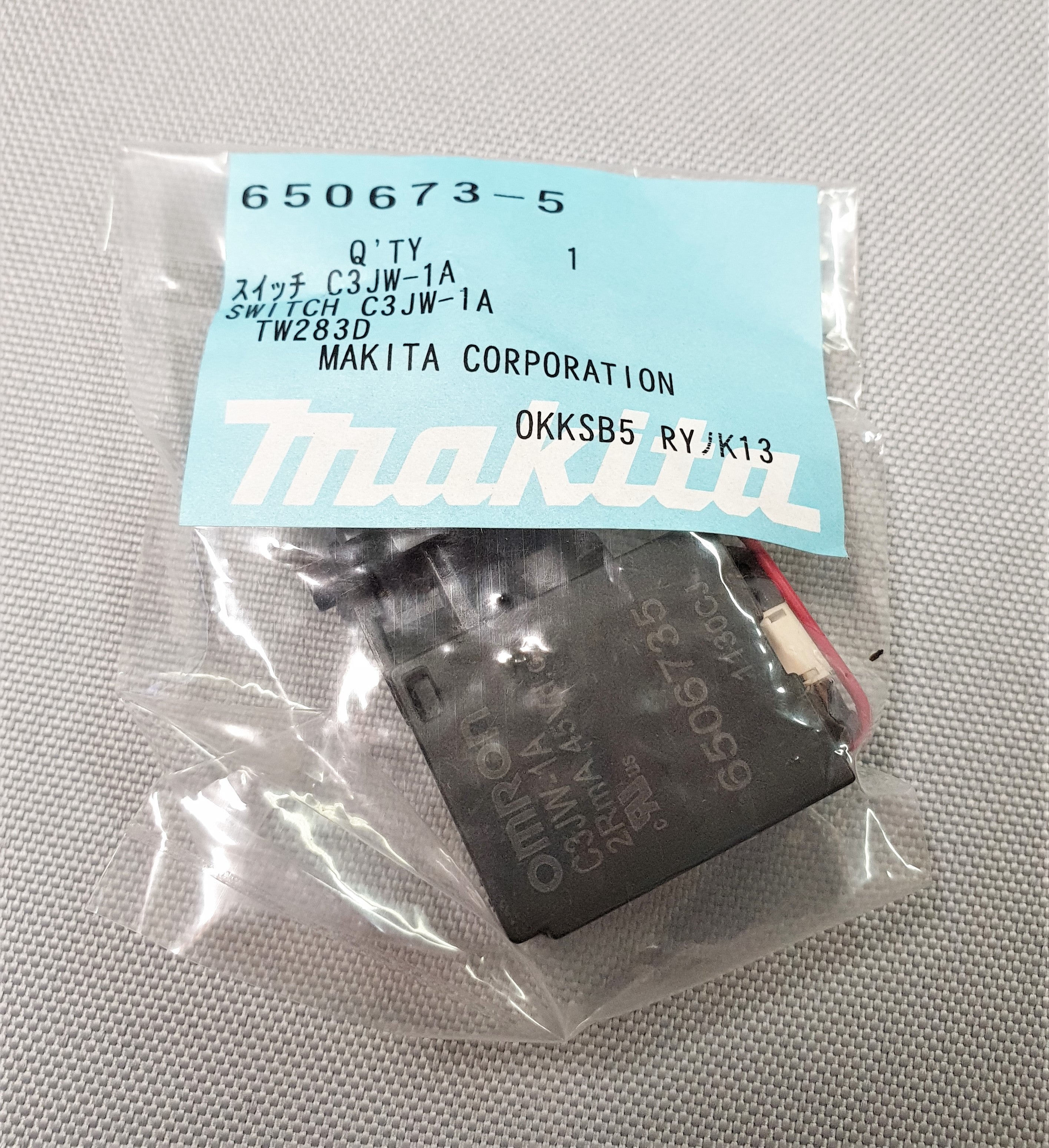 New Genuine Makita 650673-5 Switch C3JW-1A TW283D DTW285 BTP131