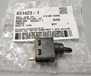 New Genuine Makita 651423-1 Switch for 9523B RD1101 HM1203C 3706 BTM40 LXMT025