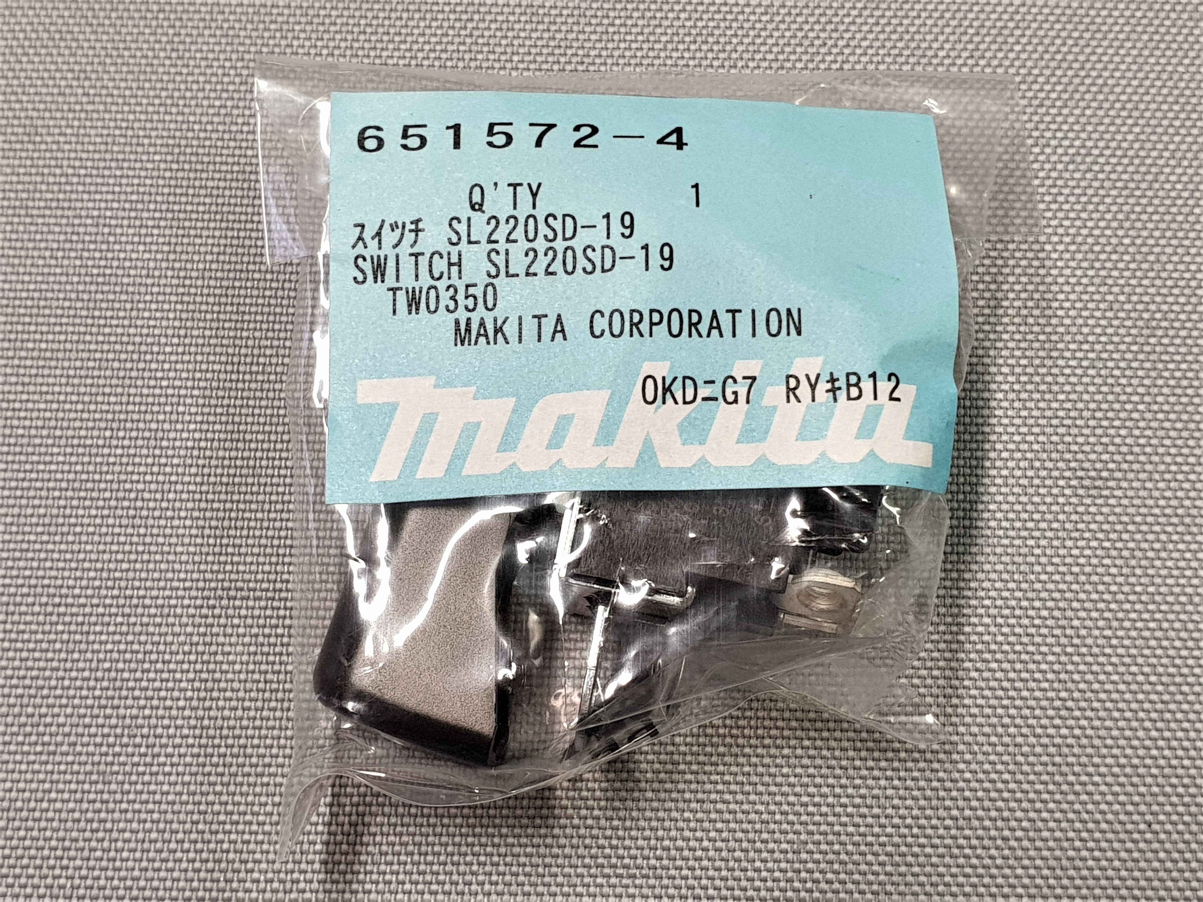 New Genuine Makita 651572-4 Swich SL220SD-19 for TW0350