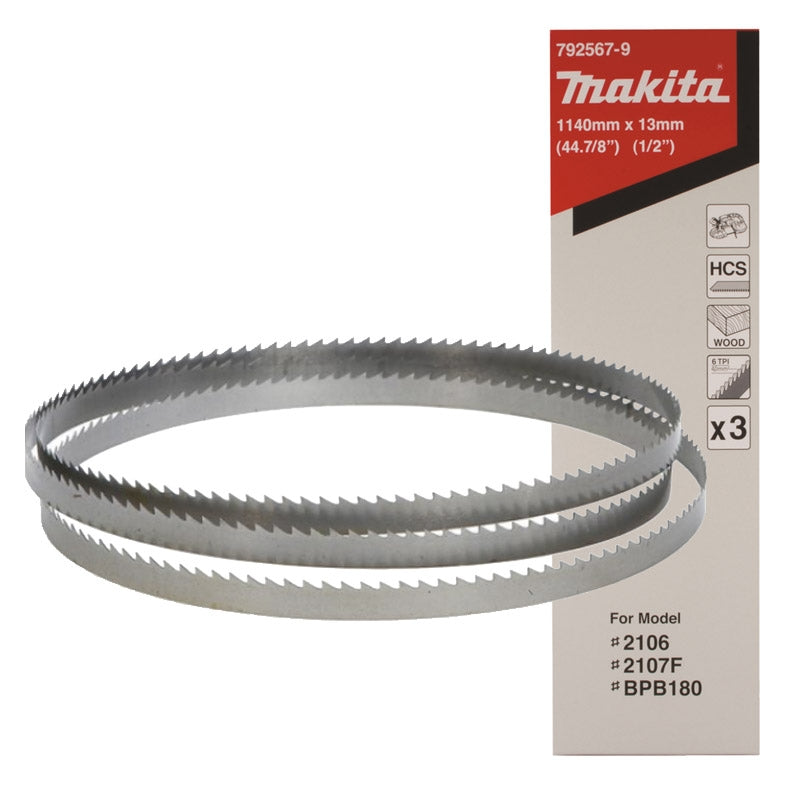 New Genuine Makita 792567-9 Band Saw Blade 6 (C.S.) F/Wood 3pcs for 2106