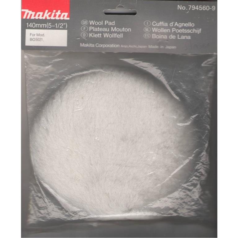 New Genuine Makita 794560-9 Wool Pad 140 Set