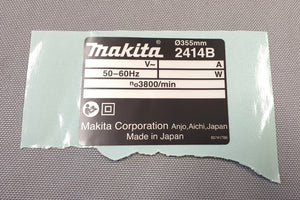 New Genuine Makita 857417-6 Name Plate 2414B