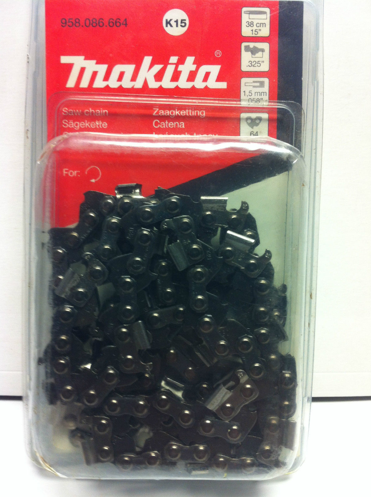 New Genuine Makita 958086664 Chain 38cm/15" 0,325" 1,5mm DCS5121 EA5000