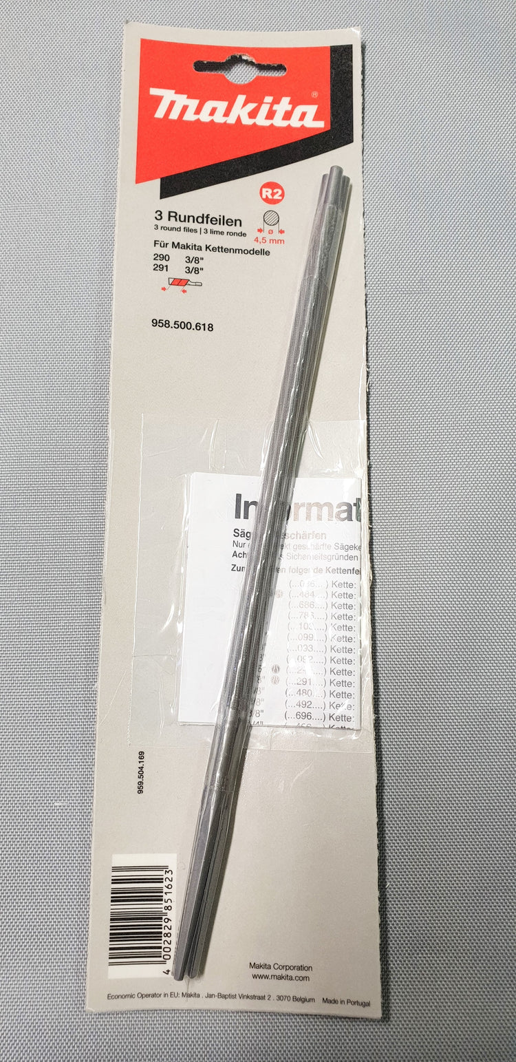 New Genuine Makita 958500618 Round Files 4,5mm 3pcs for Chains