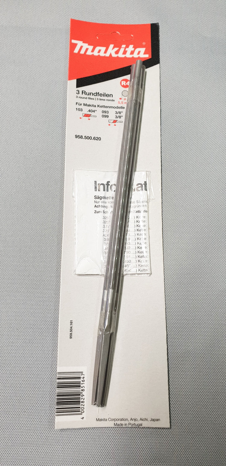 New Genuine Makita 958500620 Round Files 5.5mm 3pcs for Chains