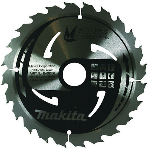 New Genuine Makita B-08056 Circular Saw Blade HM Mforce 190mm x 30mm x 2mm 24T