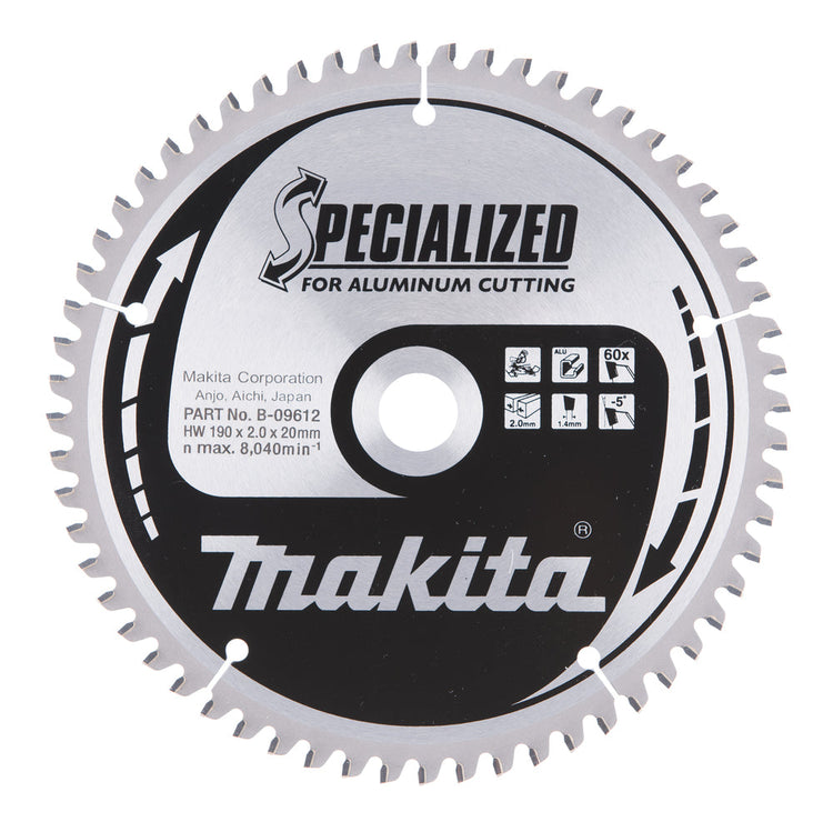 New Genuine Makita B-09612 Circular Saw Blade HM 190mm x 20mm x 2 mm 60T