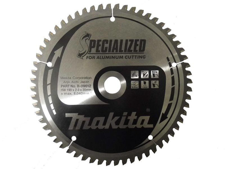 New Genuine Makita B-09612 Circular Saw Blade HM 190mm x 20mm x 2 mm 60T