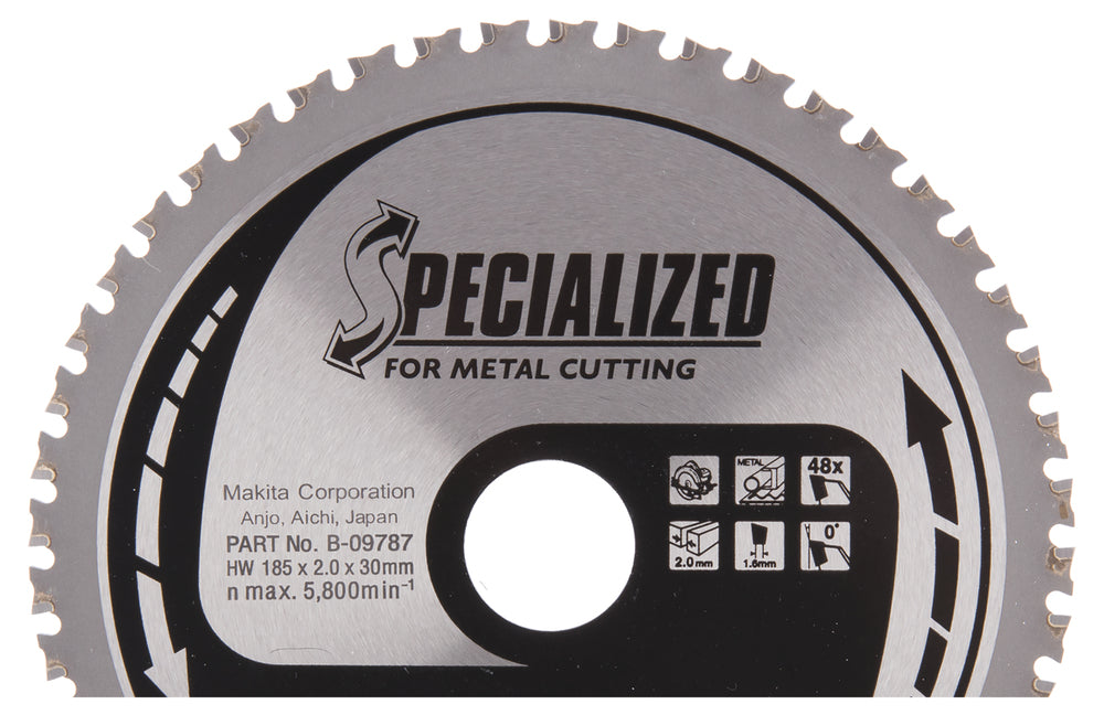 New Genuine Makita B-09787 Circular Saw Blade HM 185 X 30 X 2,0mm 0° T48