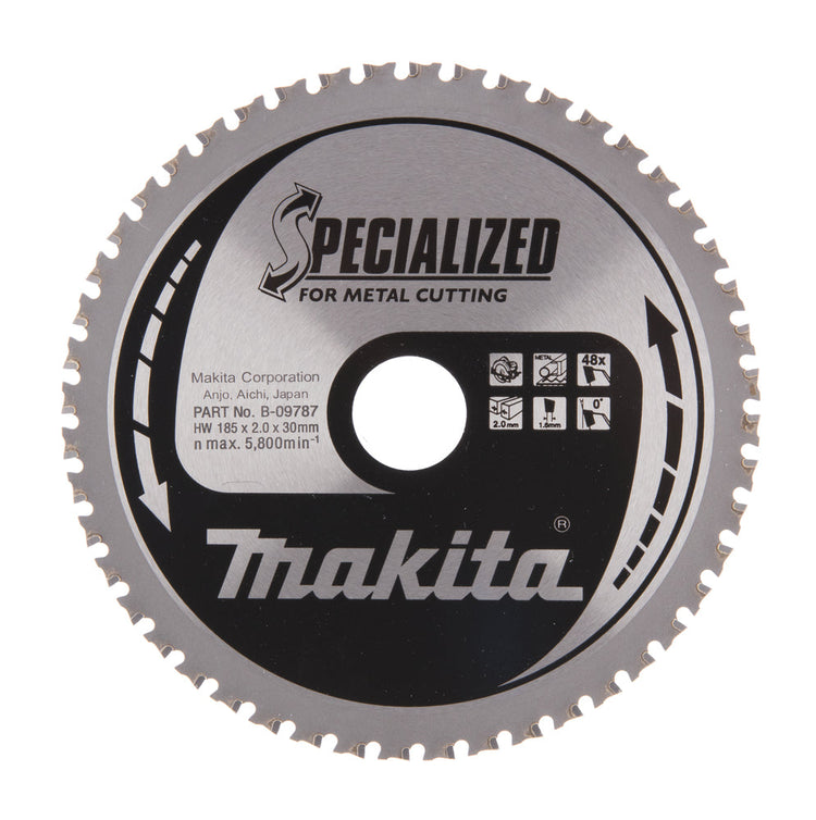 New Genuine Makita B-09787 Circular Saw Blade HM 185 X 30 X 2,0mm 0° T48