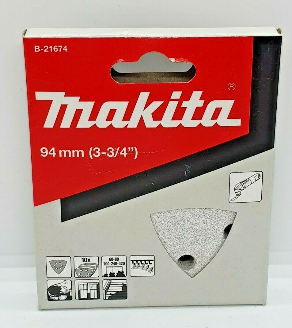 New Genuine Makita B-21674 Sanding Paper Sheets White Multi Tool 10pcs