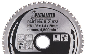 New Genuine Makita B-21973 Circular Saw Blade 136mm x 20mm x 1.4 Z-50