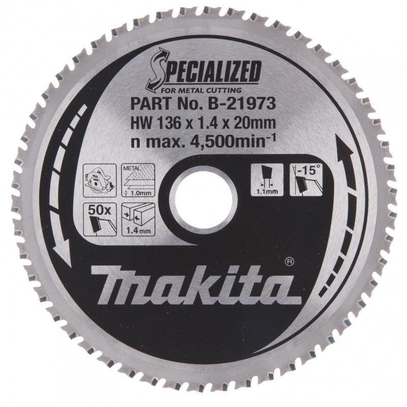 New Genuine Makita B-21973 Circular Saw Blade 136mm x 20mm x 1.4 Z-50