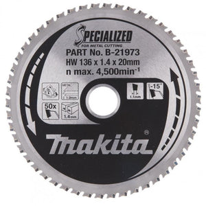 New Genuine Makita B-21973 Circular Saw Blade 136mm x 20mm x 1.4 Z-50