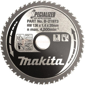 New Genuine Makita B-21973 Circular Saw Blade 136mm x 20mm x 1.4 Z-50