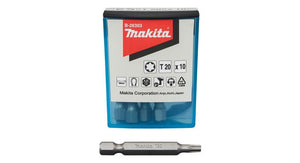New Genuine Makita B-26303 Screw Bit Flip Top Case T20x50MM 10PCS