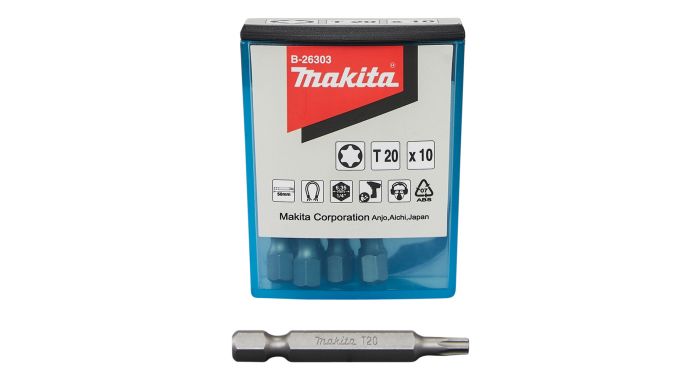 New Genuine Makita B-26303 Screw Bit Flip Top Case T20x50MM 10PCS