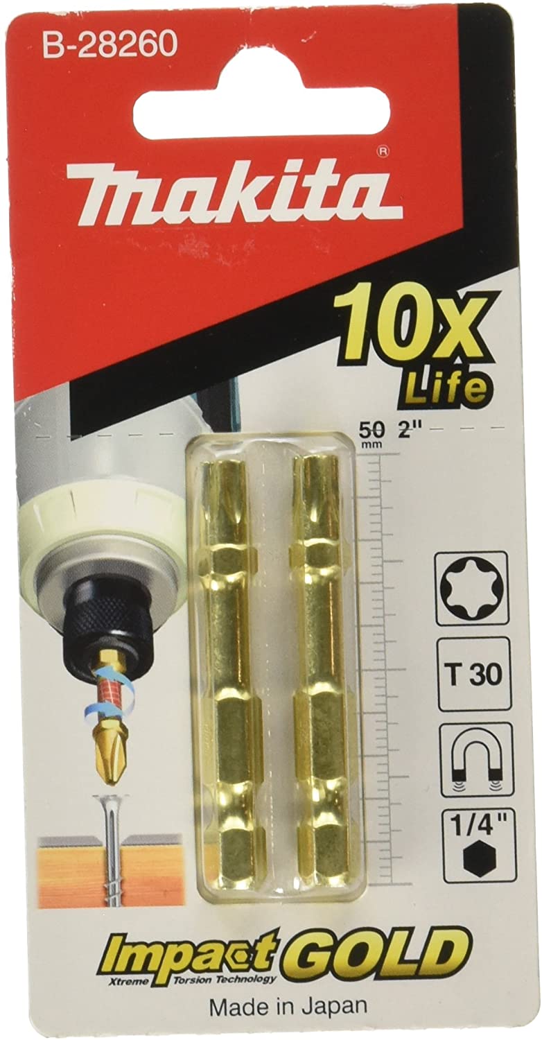 New Genuine Makita B-28260 Impact Gold Torsion Bit T30 50mm Screwdriver