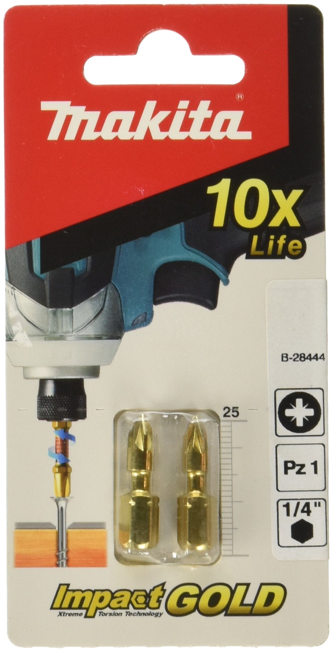 New Genuine Makita B-28444 Torsion Insert Bit PZ1-25mm