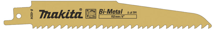 New Genuine Makita B-43234 Reciprocating Blade 152mm 5-8Tpi, 5pcs