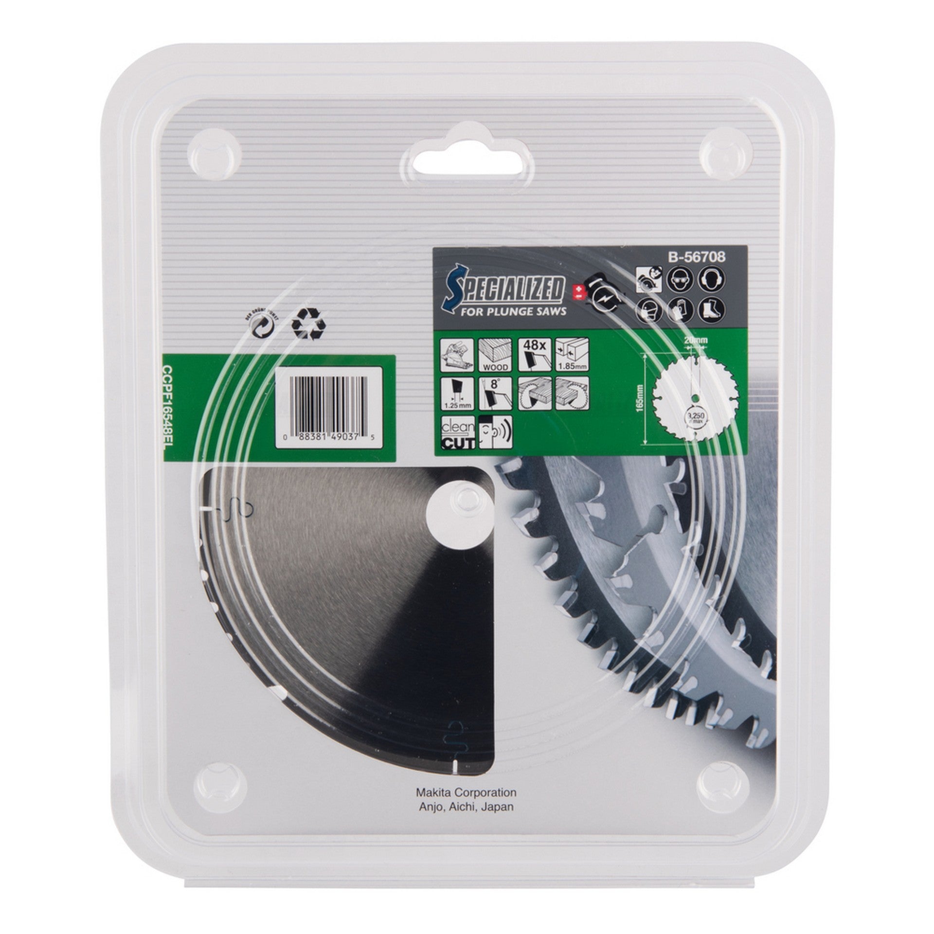 New Genuine Makita B-56708 Circular Saw Blade HM 165mm x 20mm x 1,85MM 48T