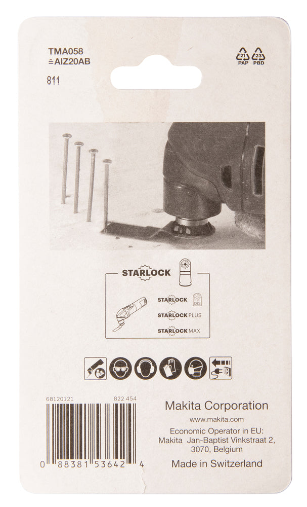 New Genuine Makita B-64923 Multitool Plunge Cut Saw Blade 20 TMA058; BiM