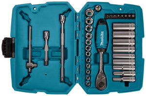 New Genuine Makita B-65567 Ratchet & Socket Set 34 pcs
