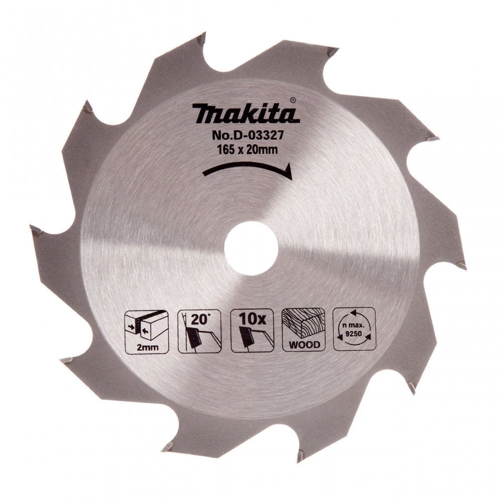 New Genuine Makita D-03327 TCT Saw Blade 165x20x2,0mm 10T