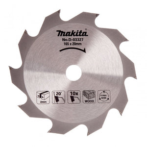 New Genuine Makita D-03327 TCT Saw Blade 165x20x2,0mm 10T
