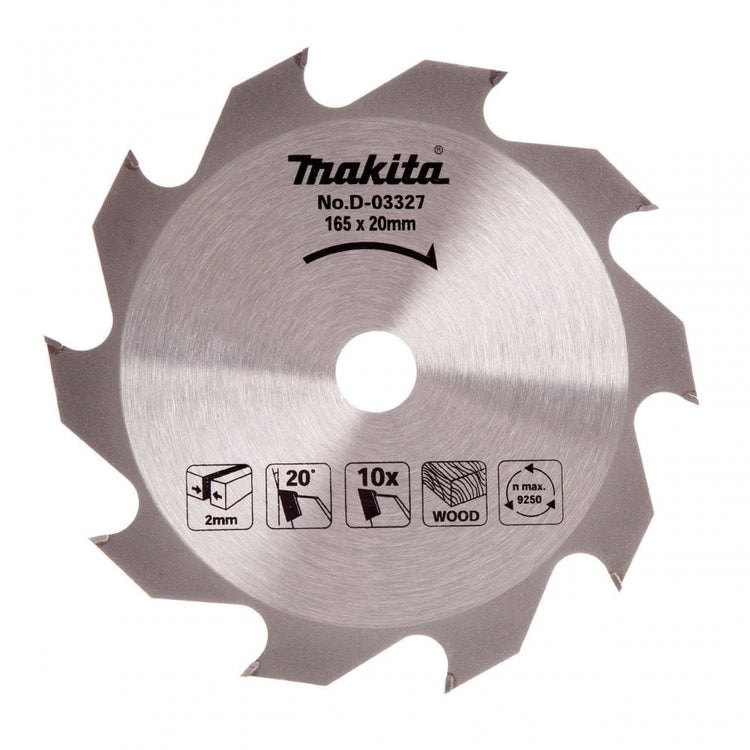 New Genuine Makita D-03327 TCT Saw Blade 165x20x2,0mm 10T