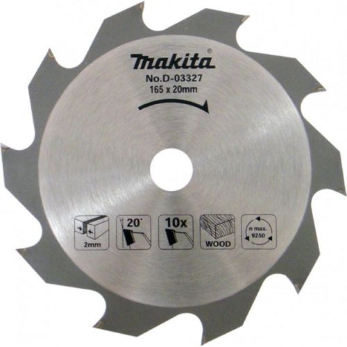 New Genuine Makita D-03327 TCT Saw Blade 165x20x2,0mm 10T