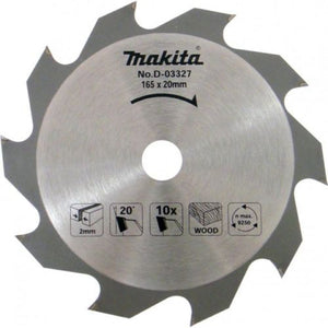 New Genuine Makita D-03327 TCT Saw Blade 165x20x2,0mm 10T