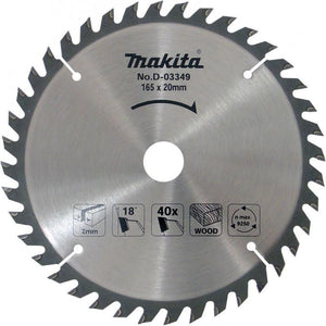 New Genuine Makita D-03349 Circular Saw Blade 165x20x2,0mm 40T 18°
