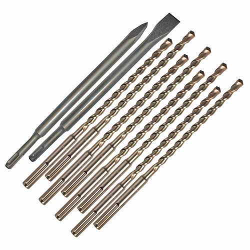 New Genuine Makita D-44971 SDS-Plus Drillbit and Chisel Set 10pcs (1 Pack)