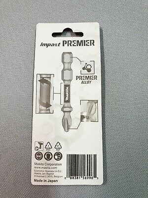 New Genuine Makita E-03305 Impact Premier Screw Bit PZ2, 50mm