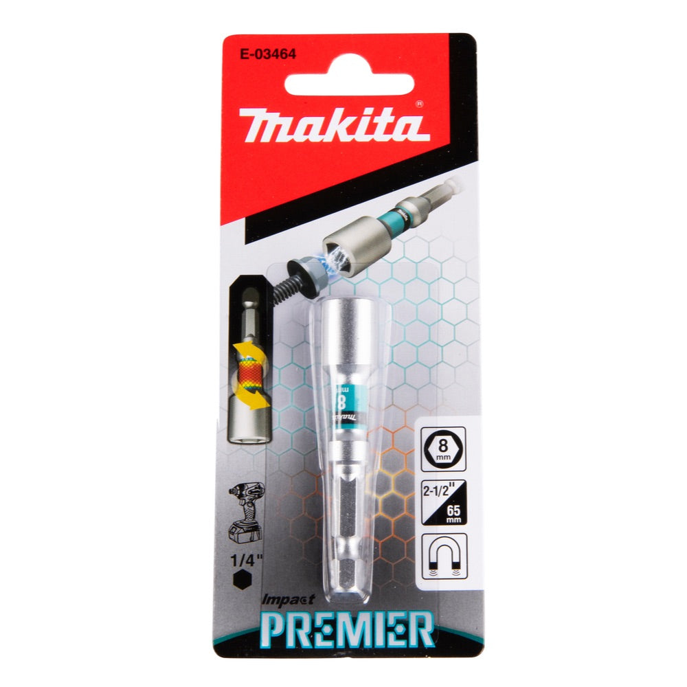 New Genuine Makita E-03464 Impact Premier Torsion Nutsetter, H8-65mm, 2pc