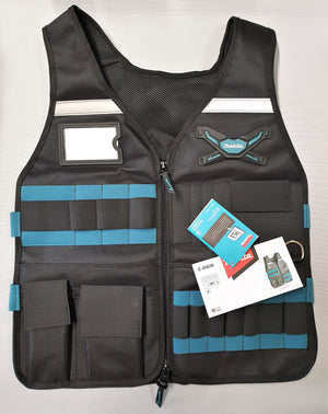 New Genuine Makita E-05636 Work Vest with Adjustable Pockets