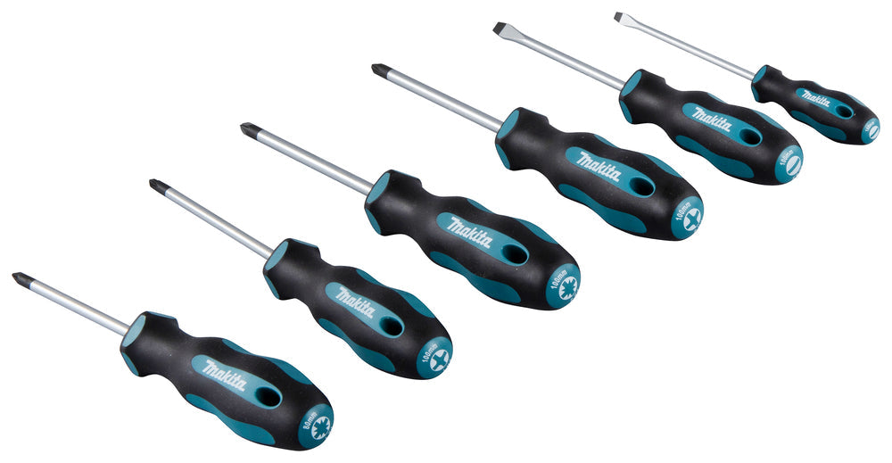 New Genuine Makita E-10528 Screw Driver Set 6pcs (SL 2pcs+PH 2pcs+PZ 2pcs)
