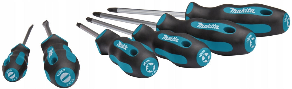 New Genuine Makita E-10528 Screw Driver Set 6pcs (SL 2pcs+PH 2pcs+PZ 2pcs)